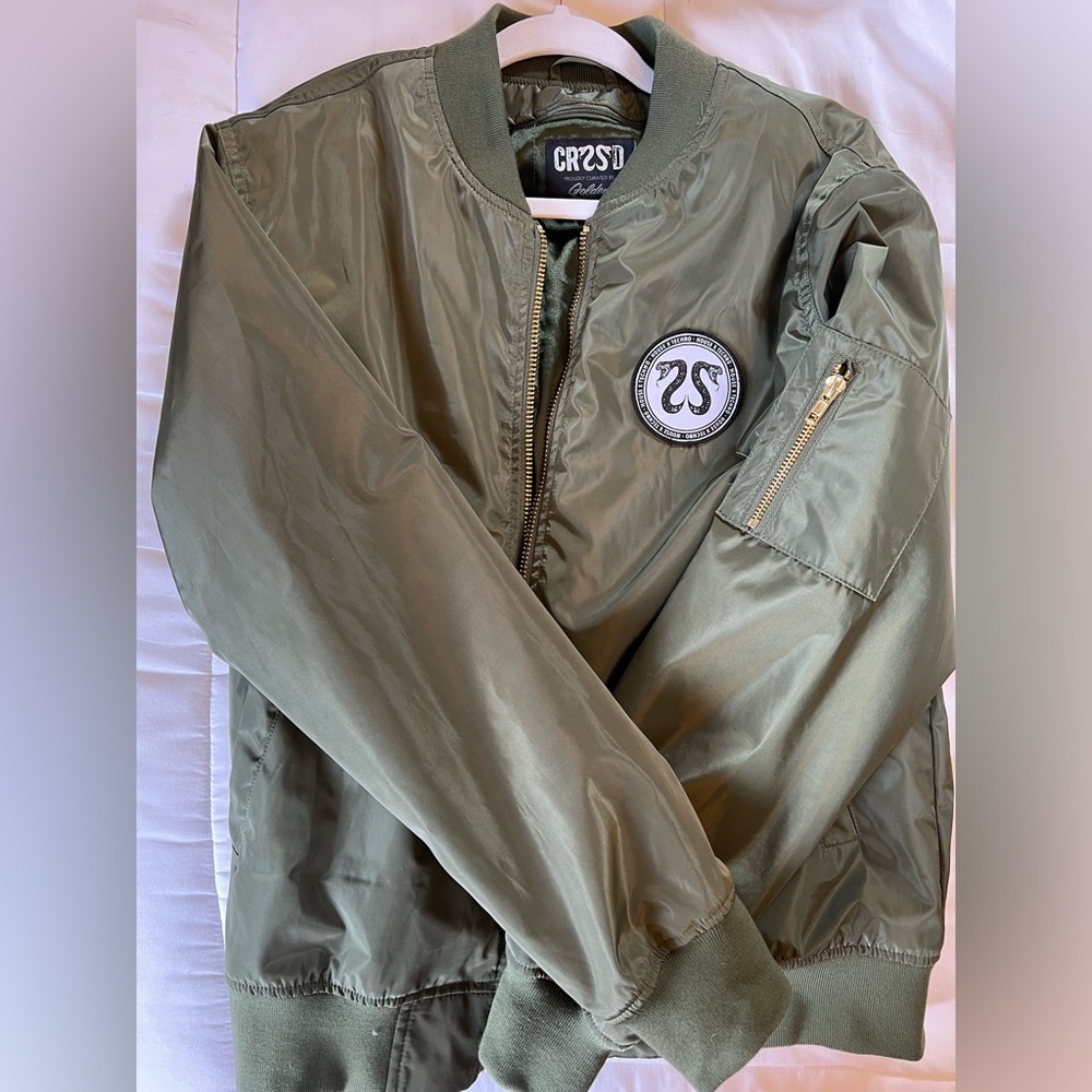 Brand New CRSSD Bomber Jacket, Sage Green, S